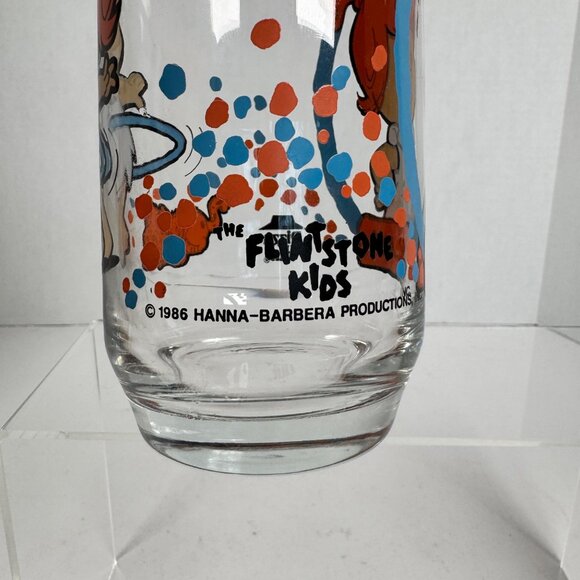 Vintage 1986 Flintstone Kids Wilma Pizza Hut Promotional Drinking Glass - Picture 3 of 10